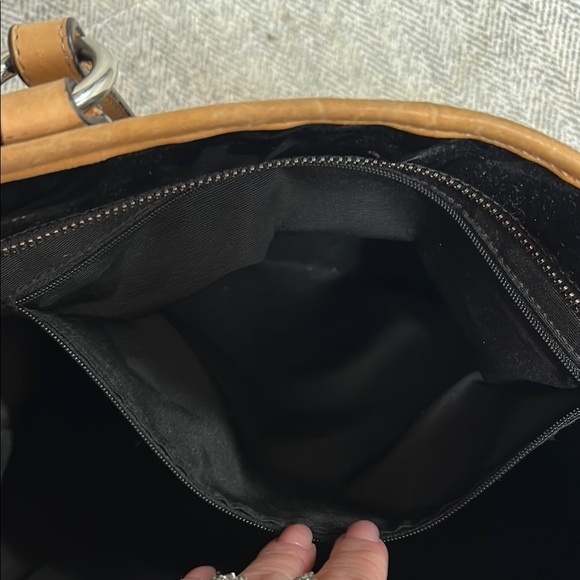 Coach Black and Tan Tote with Signature Monogram - Picture 8 of 13
